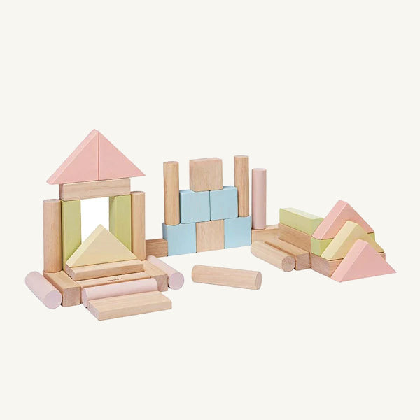 Pastel 40 Unit Blocks - PlanToys