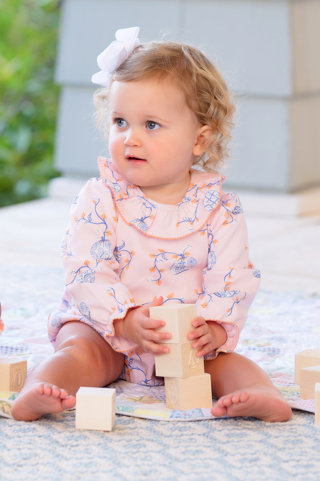 The outlet Beaufort Bonnet Company- Ramona Ruffle Dress- Lauderdale Lavender with Palm