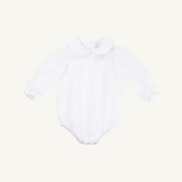 Maude's Peter Pan Collar Shirt & Onesie (Long Sleeve Woven) - Worth Avenue White