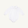 Maude's Peter Pan Collar Shirt & Onesie (Long Sleeve Woven) - Worth Avenue White