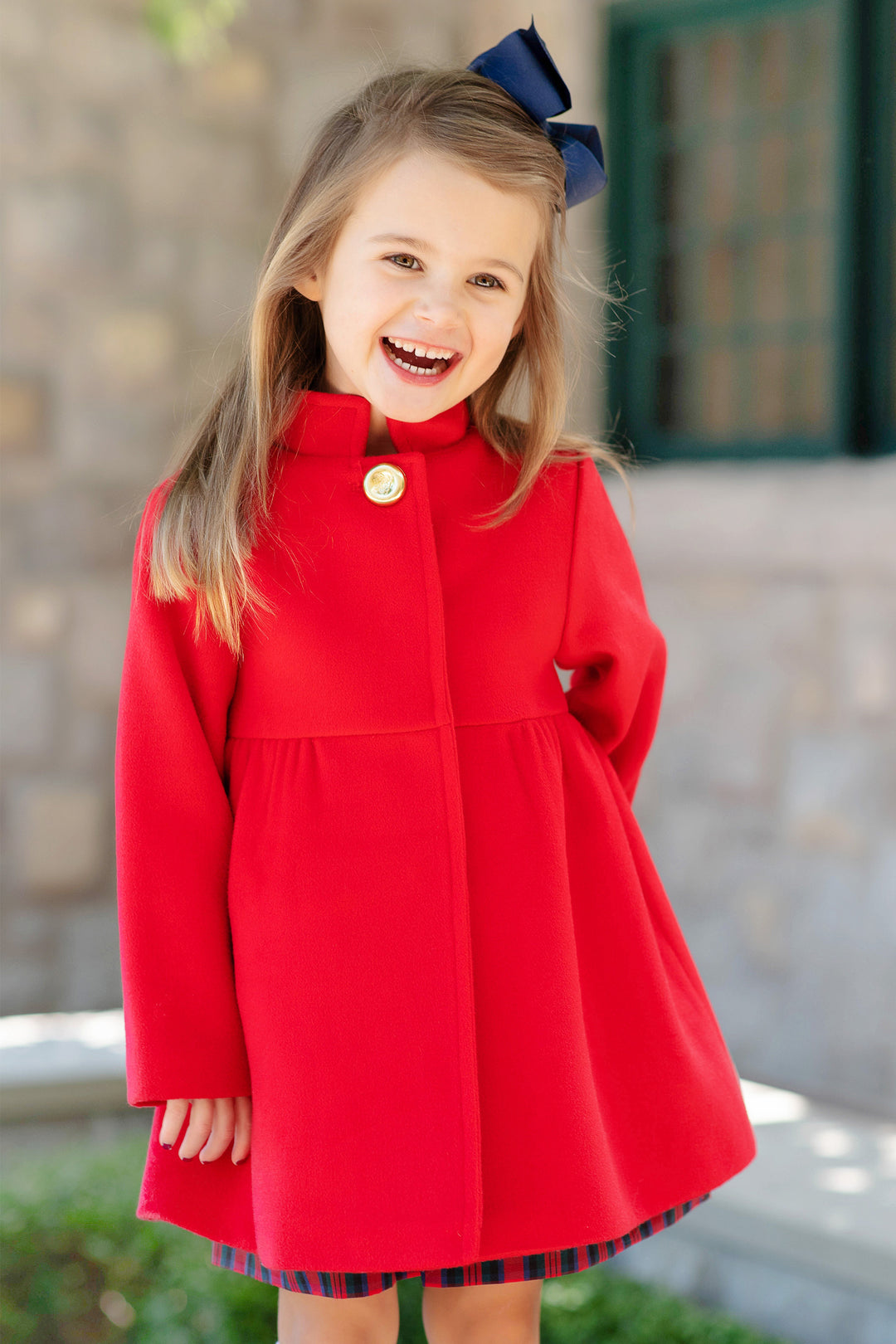 Penelope Peacoat Richmond Red with Nantucket Navy Lining The Beaufort Bonnet Company
