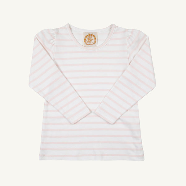 Long Sleeve Penny's Play Shirt & Onesie - Palm Beach Pink Stripe