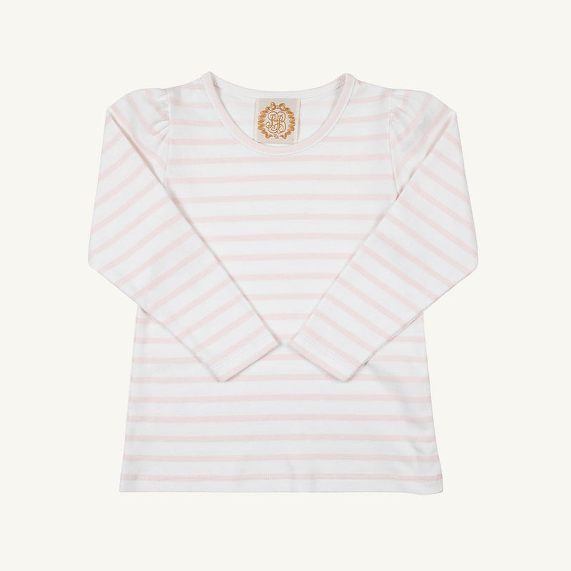 Long Sleeve Penny's Play Shirt & Onesie - Palm Beach Pink Stripe