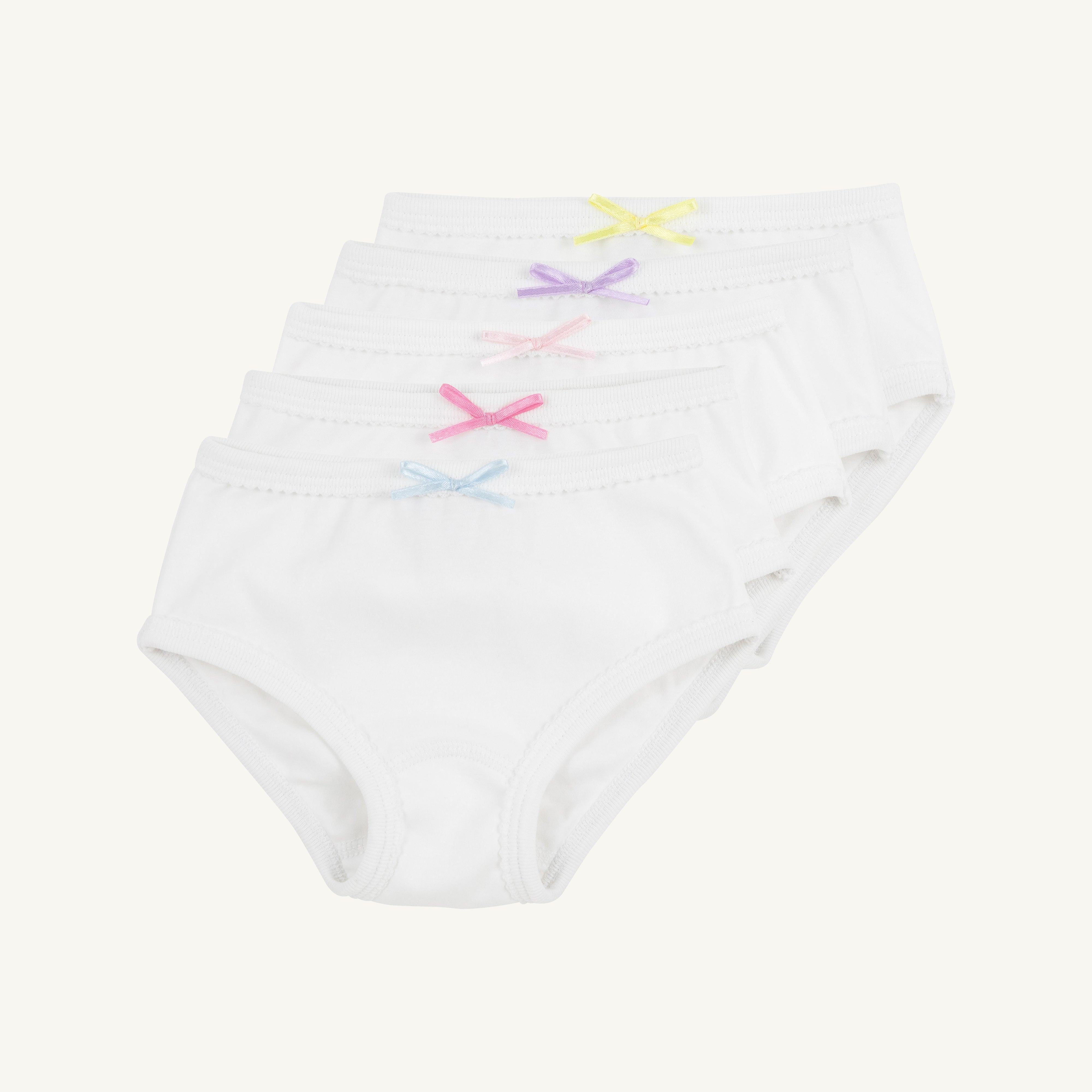 Pippy's Underpinnings Set - Worth Avenue White with Multicolor Bows