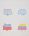 Country Club Colorblock Trunks - Lake Worth Yellow, Brookline Blue, & Hamptons Hot Pink with Worth Avenue White