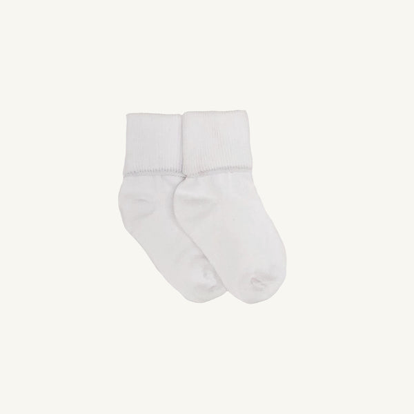 Jefferies Turn Cuff Socks - White