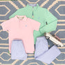 Prim & Proper Polo - Palm Beach Pink with Buckhead Blue Stork