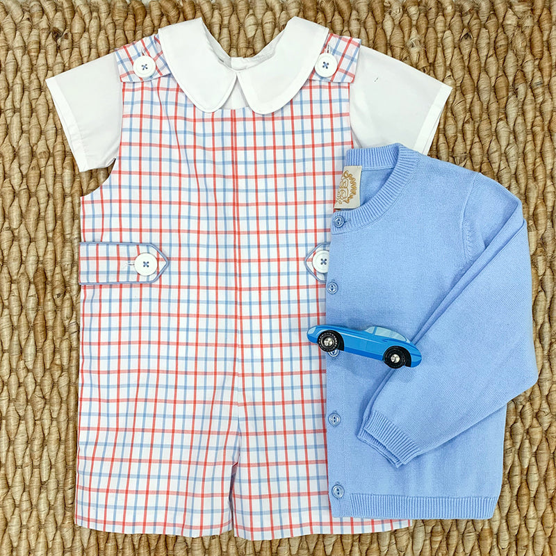 Peter Pan Collar Shirt & Onesie (Short Sleeve Woven) - Worth Avenue White