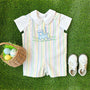 Peter Pan Collar Shirt & Onesie (Short Sleeve Woven) - Worth Avenue White