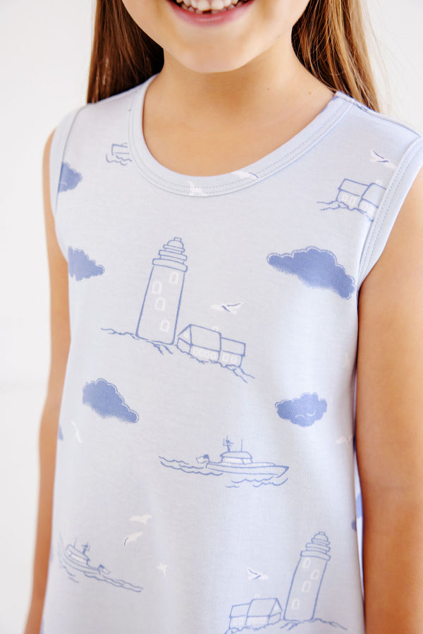 Sleeveless Polly Play Dress - Loggerhead Lighthouse