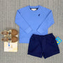 Sheffield Shorts - Nantucket Navy with Keeneland Khaki Stork