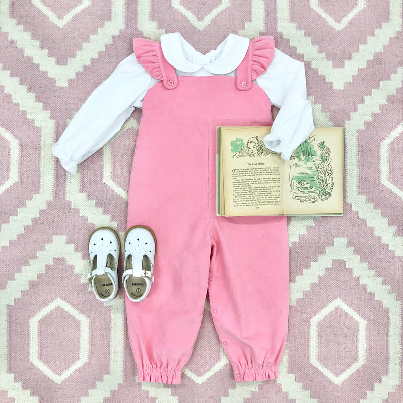 Maude's Peter Pan Collar Shirt & Onesie (Long Sleeve Woven) - Worth Avenue White