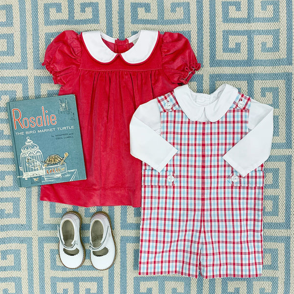 Peter Pan Collar Shirt & Onesie (Long Sleeve Woven) - Worth Avenue White