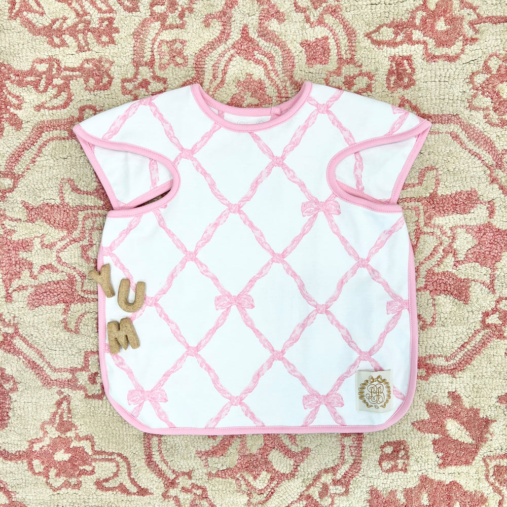 Big Bite Bib - Belle Meade Bow with Pier Party Pink – The Beaufort Bonnet  Company