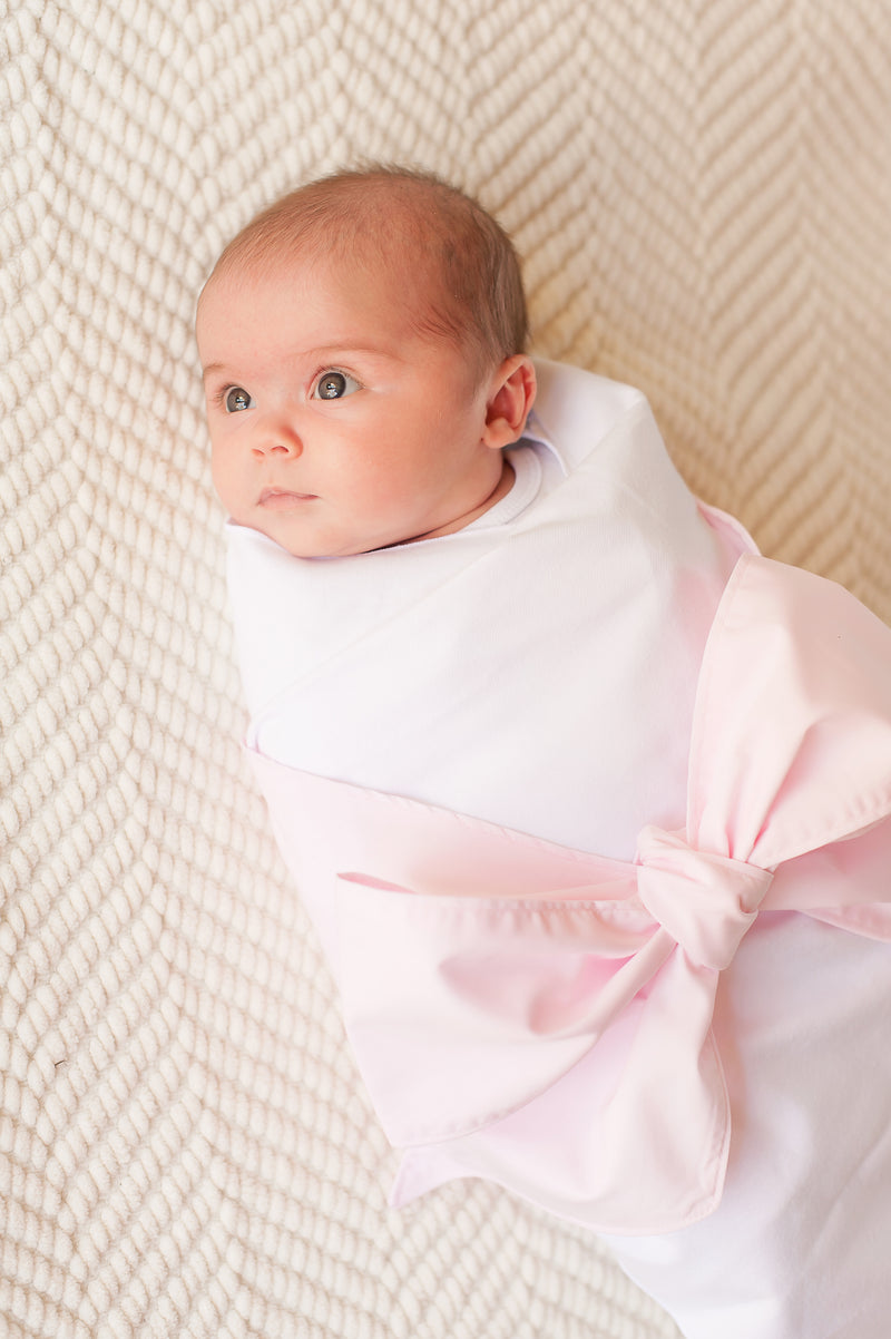 Bow Swaddle ® - Palm Beach Pink