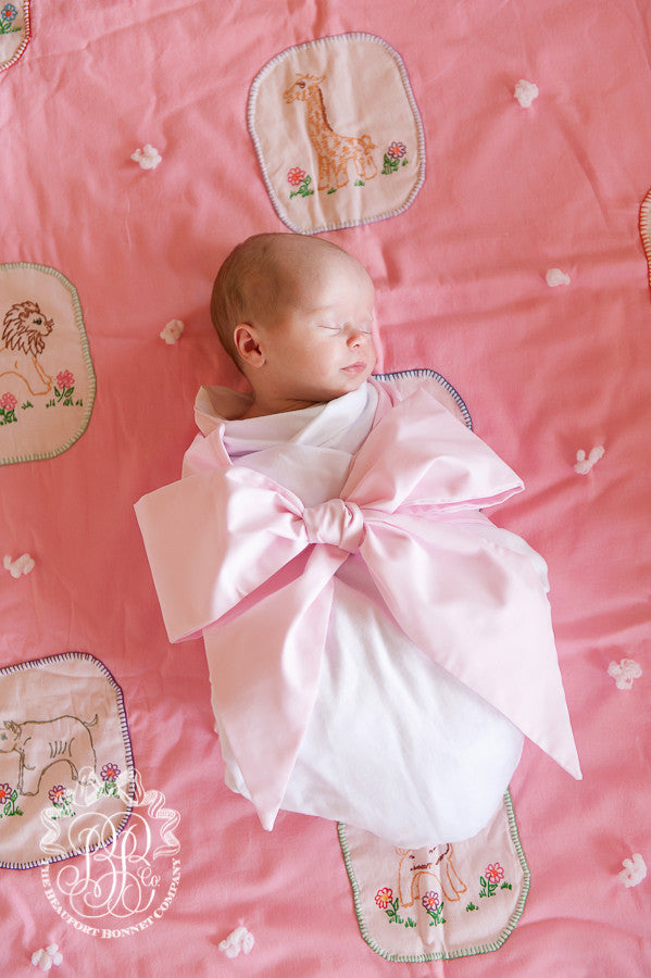 Bow Swaddle ® - Palm Beach Pink