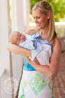 Bow Swaddle ® - Blue Gasparilla Gingham