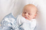 Bow Swaddle ® - Sea Blue Silk