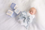 Bow Swaddle ® - Sea Blue Silk