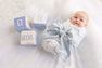 Bow Swaddle ® - Sea Blue Silk