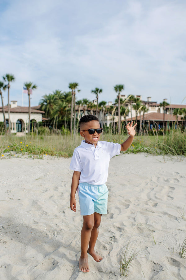 Shelton Shorts - Sea Island Seafoam, Buckhead Blue & Palm Beach Pink with Sea Island Seafoam Stork