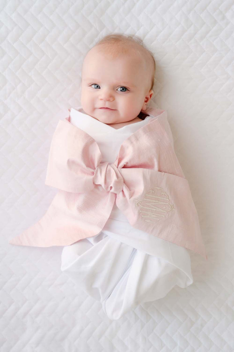 Bow Swaddle ® - Southern Blush Silk