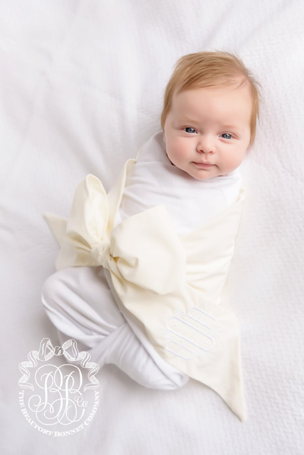 Bow Swaddle ® - Palmetto Pearl