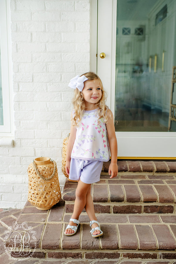 Shipley Shorts - Lauderdale Lavender with Worth Avenue White Bow