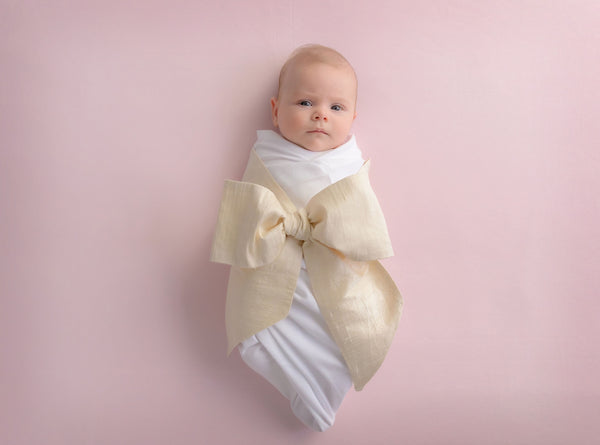 Bow Swaddle ® - Pearl Strand Silk