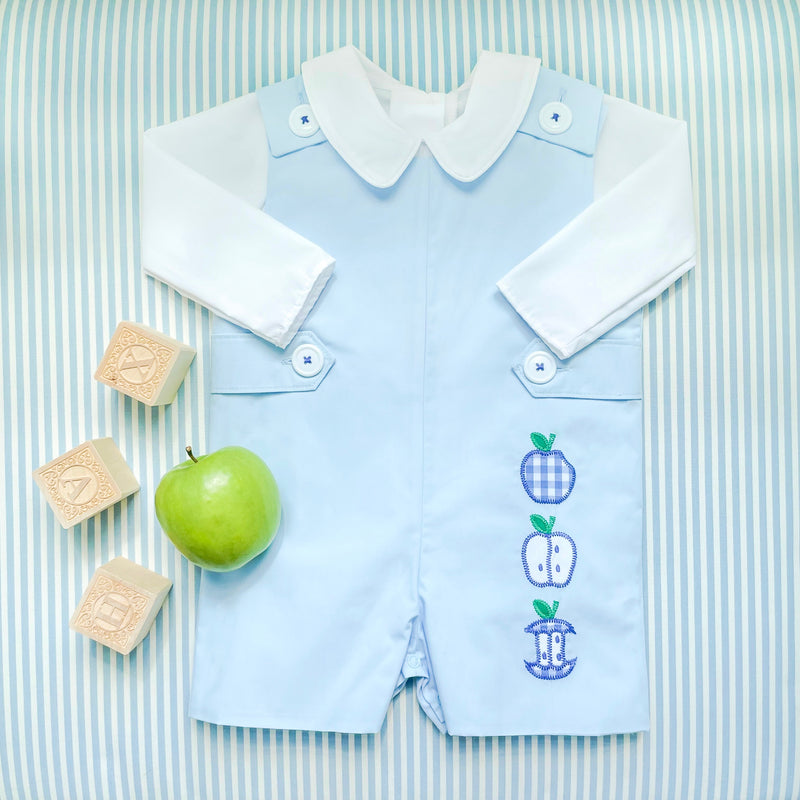 Peter Pan Collar Shirt & Onesie (Long Sleeve Woven) - Worth Avenue White