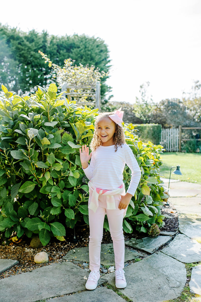 Long Sleeve Penny's Play Shirt & Onesie - Palm Beach Pink Stripe