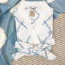 Ready or Not Robe (Women) - Buckhead Blue Belle Meade Bow with Worth Avenue White