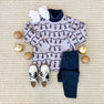 Tatum's Turtleneck & Onesie (Jersey Knit) - Nantucket Navy